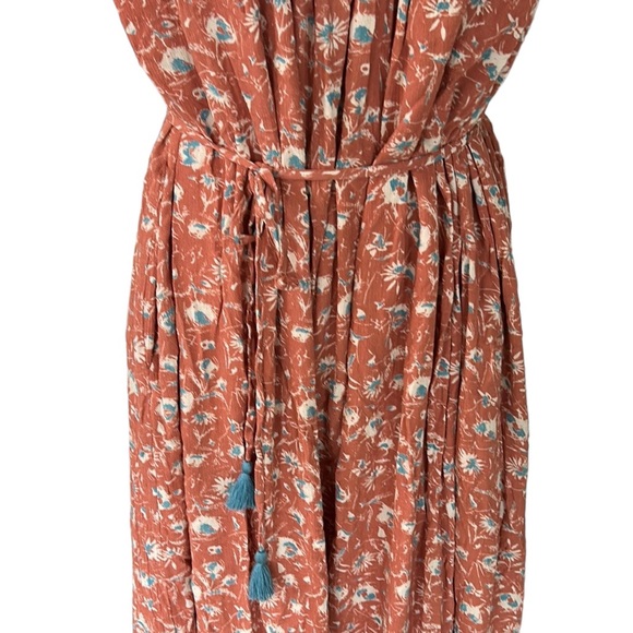 NWT Aakaa Floral Tie Waist Tassel Wide Leg Cropped Jumpsuit - S - Picture 6 of 16